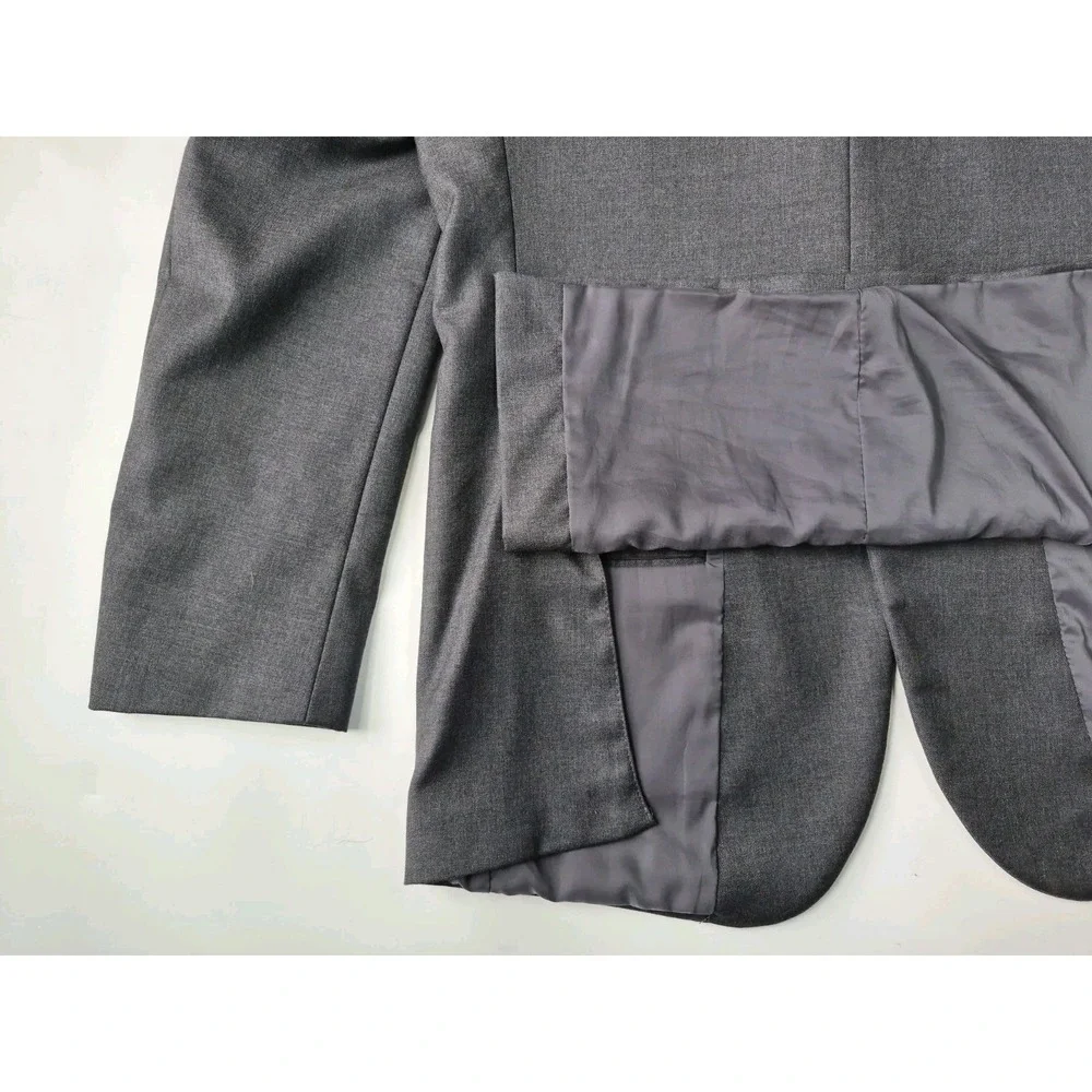 Jos A Bank Mens Tailored Fit Wool Sports Coat 42L Gray 2 Button Blazer